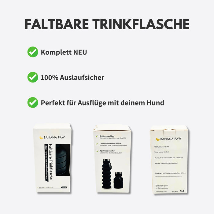 Faltbare Wasserflasche für unterwegs – Flexibel, stylisch & immer dabei