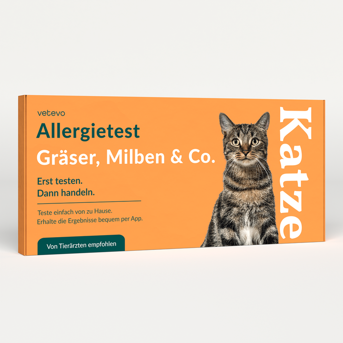 vetevo Allergietest - Gräser, Milben & Co. Katze