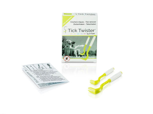 Tick Twister by OTom Zeckenhaken mit Silikongriff  Multicolor im Karton.