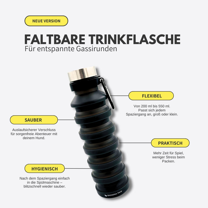 Faltbare Wasserflasche pink