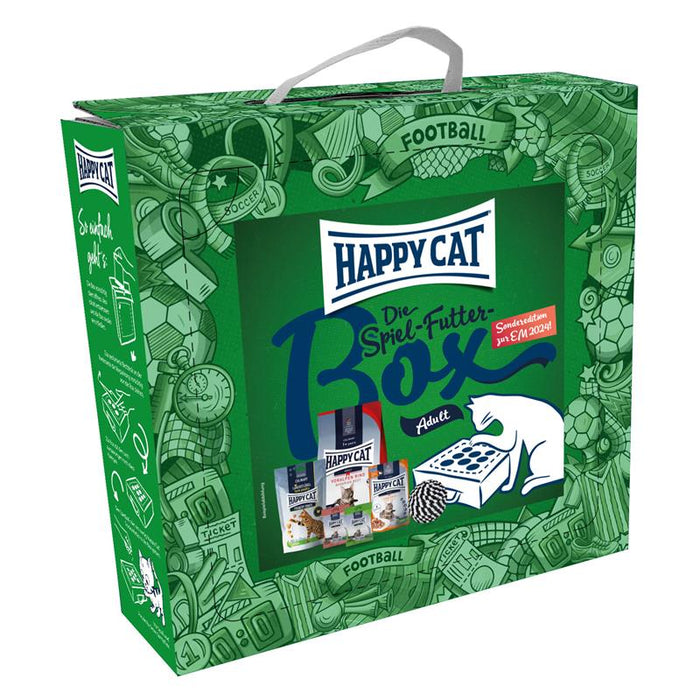 Happy Cat Spiel-Futter-Box zur EM.