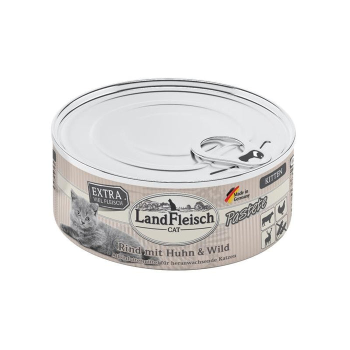 LandFleisch Cat Kitten Pastete Rind+Huhn+Wild