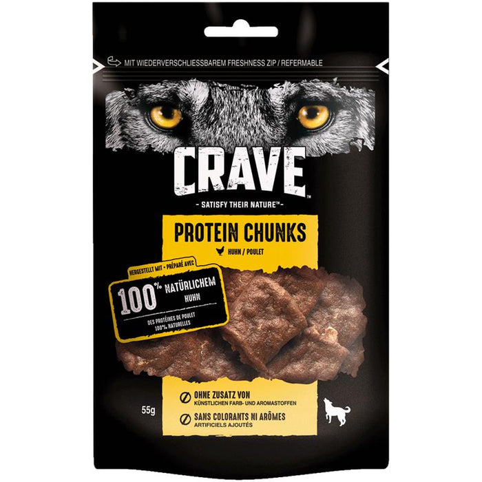 Crave Dog Snack Protein Chunks 6x55g.