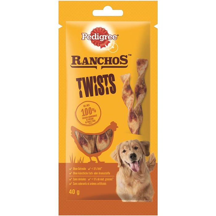 Pedigree Ranchos Twists mit 100% frischer Hühnerbrust.