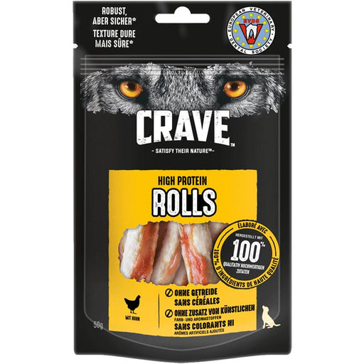 Crave Dog Snack High Protein Rolls 8x50g.