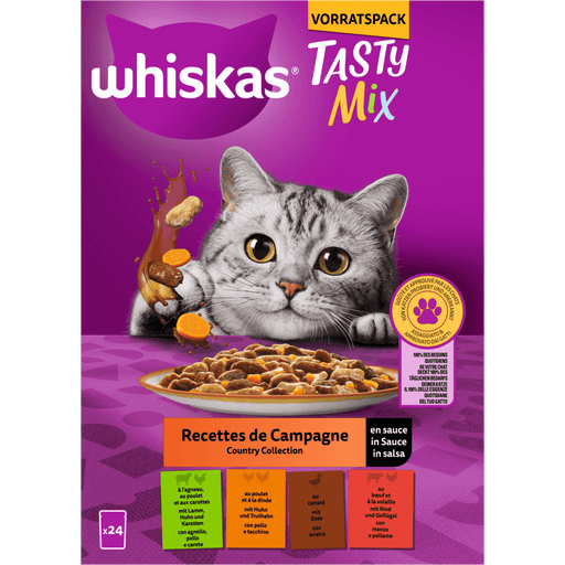 Whiskas M.P Tasty Mix CountryCol Sauce 24x85g