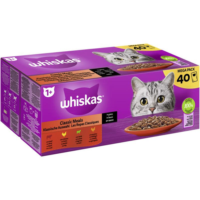 Whiskas 1+ Kla. Auswahl Sauce 40x85g