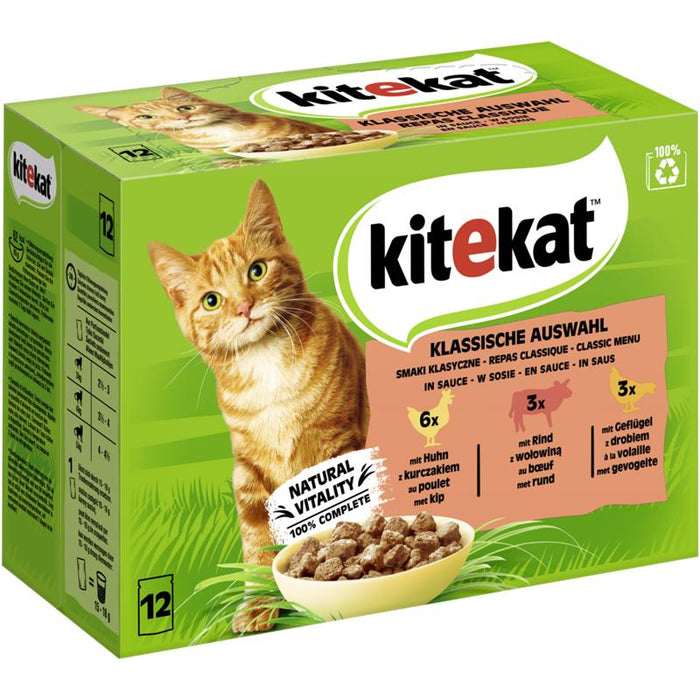 Kitekat MP Klassiche Auswahl in Sauce 12x85g 4er Pack