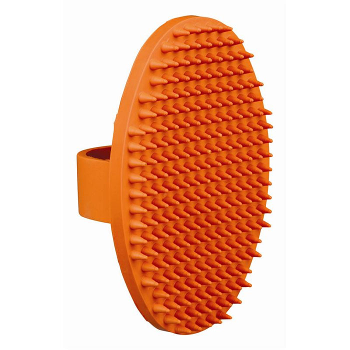Trixie Massage-Striegel orange mit Handschlaufe