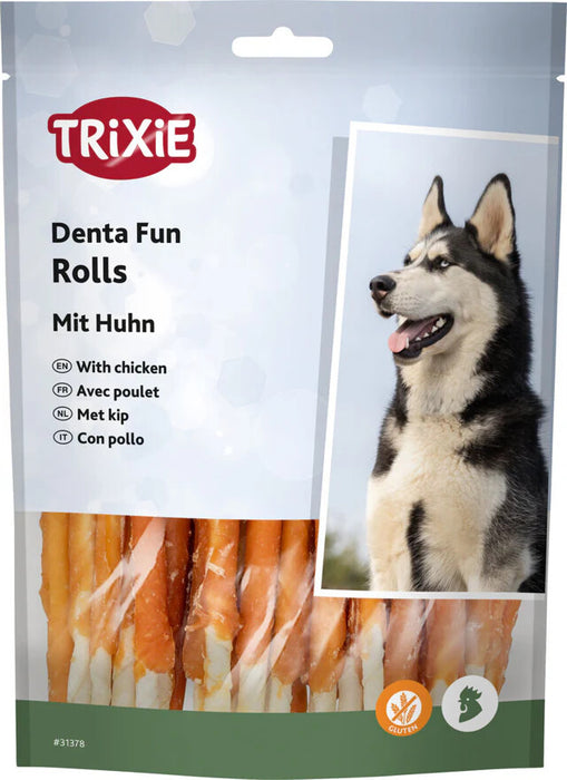 Trixie DentaFun Kaurollen Huhn 12cm/240g/30 Stück