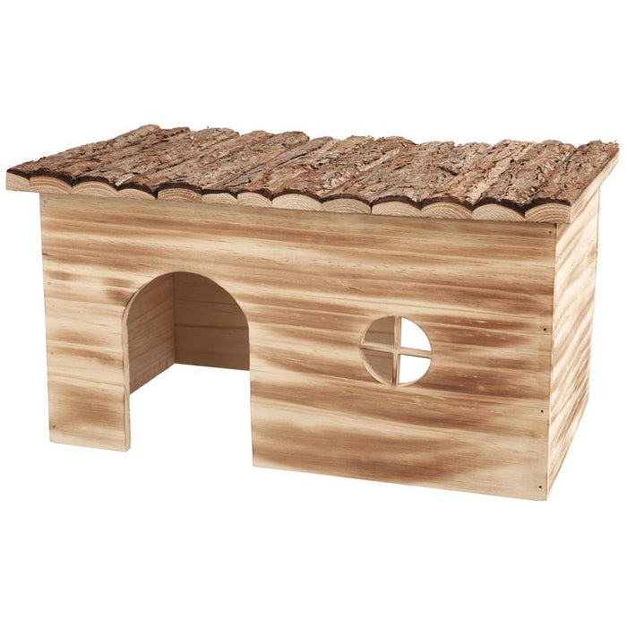 Haus Grete 2 Ausgänge Kaninchen, Rindenholz/geflammt