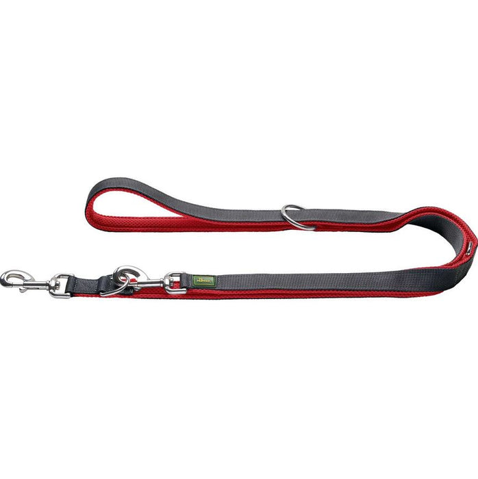Hunter V-Leine Maldon Polyester rot/grau