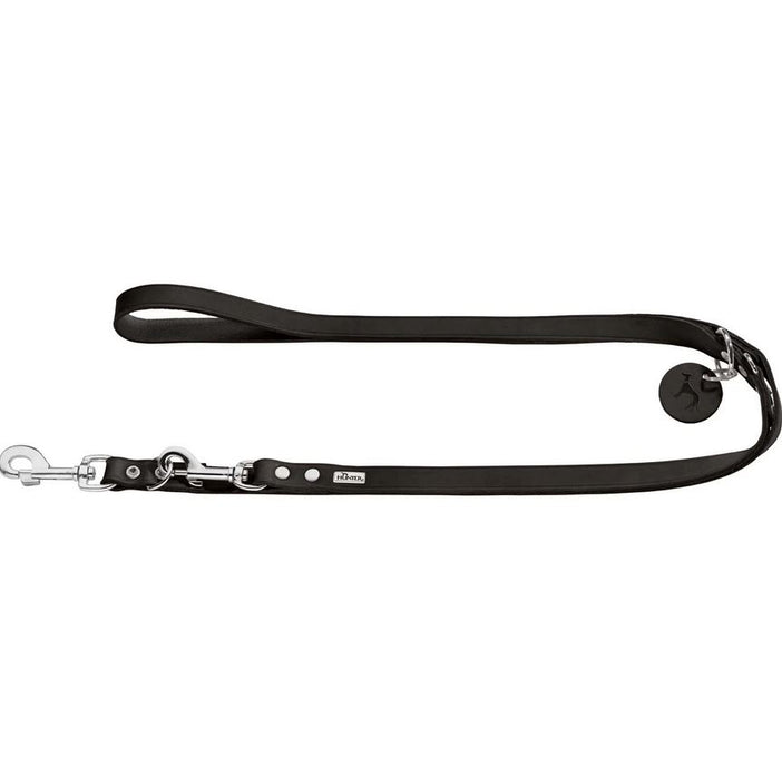 Hunter V-Leine Rindsleder schwarz