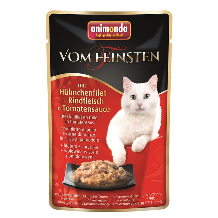Animonda Cat Portionsbeutel vom Feinsten mit Hühnchenfilet & Rindfleisch 12x50g
