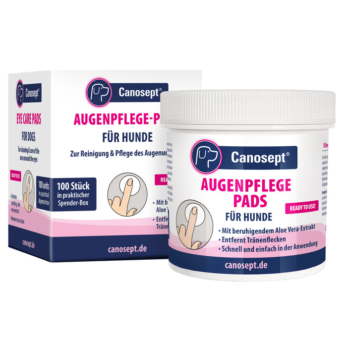 Canosept Augenpflege Pads für Hunde.