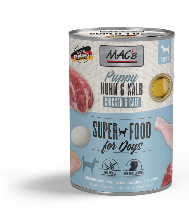 Macs Dog Welpen Geflügel, Herz & Leber 6x400g