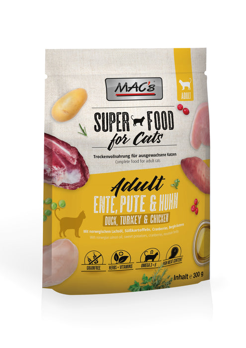 MAC's CAT Trockenfutter Adult - Ente, Pute & Huhn