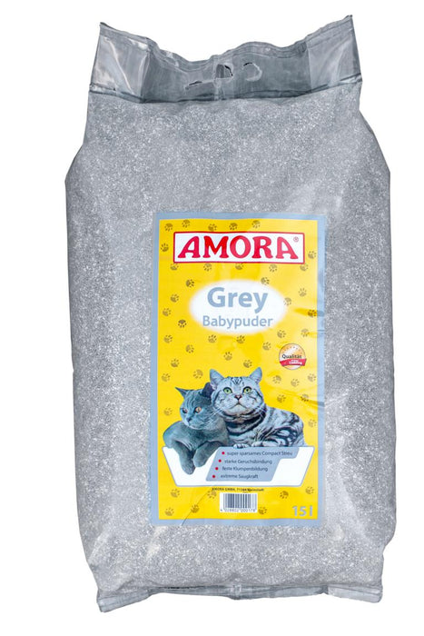 AMORA Katzenstreu Grey Compact  14kg