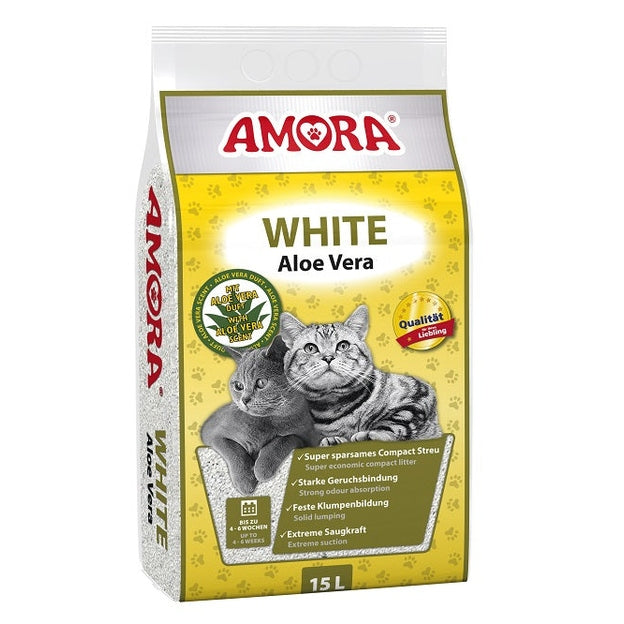 AMORA Katzenstreu White Compact 15 Liter