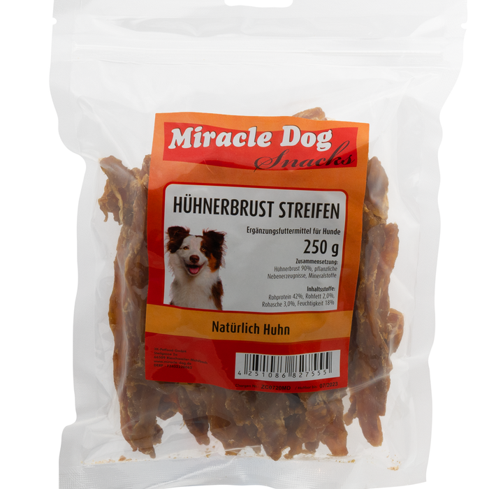 Miracle Dog Hühnerbrust Streifen 250g - 10er Pack