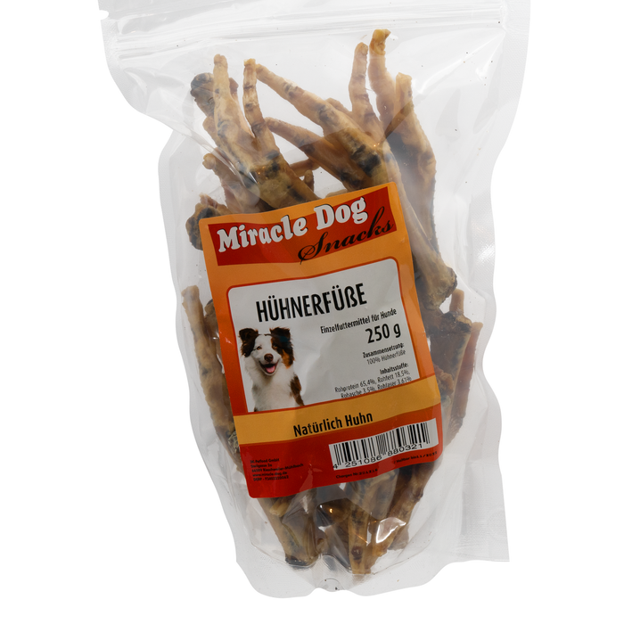 Miracle Dog Hühnerfüße 250g - 12er Pack