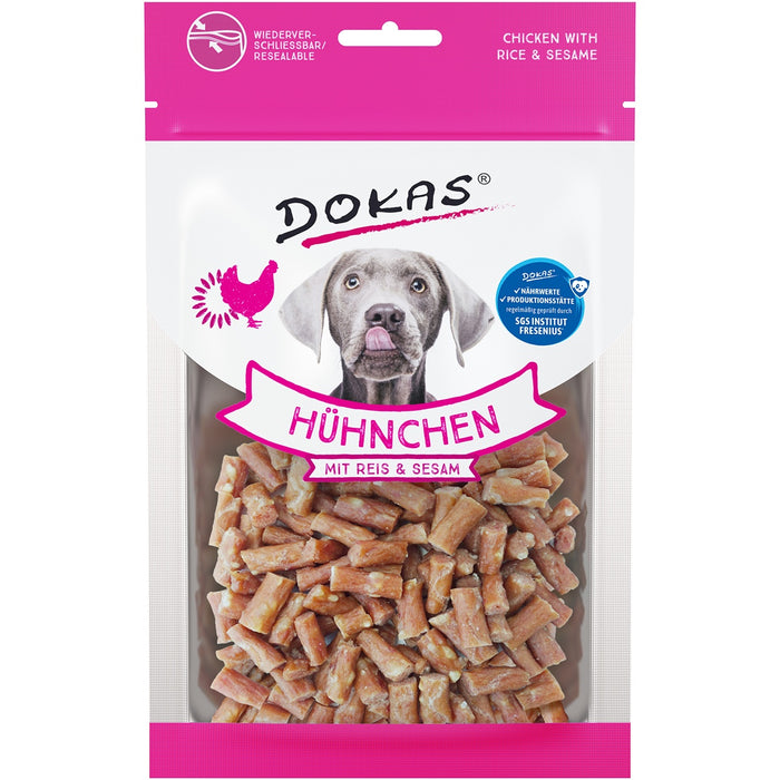 Dokas Snack Hühnchen mit Reis und Sesam 12x70g
