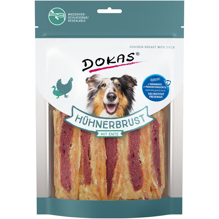 Dokas Hunde Snack Hühnerbrustfilet mit Ente