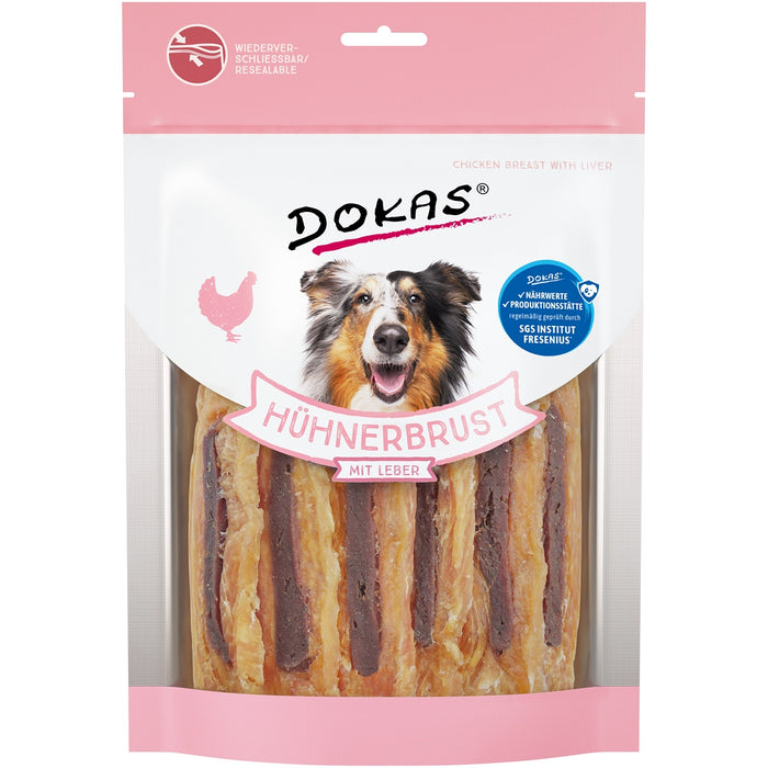 Dokas Hunde Snack Hühnerbrust mit Leber