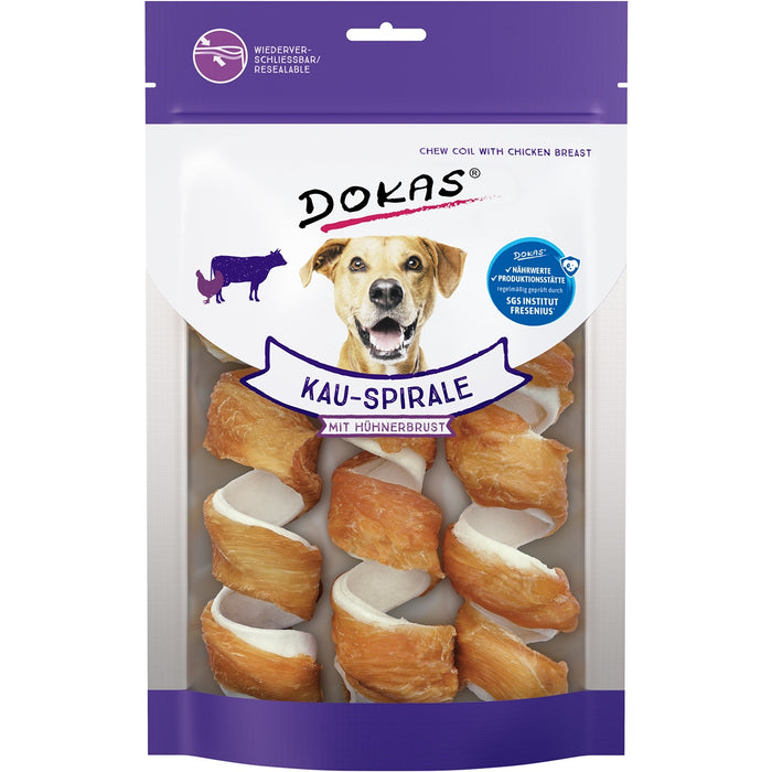 Dokas Hunde Snack Kauspirale mit Hühnerbrustfilet