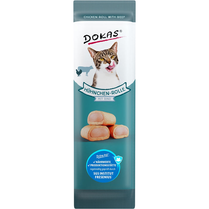 Dokas Cat Snack Hühnchen-Rolle 10g (32 Stück)
