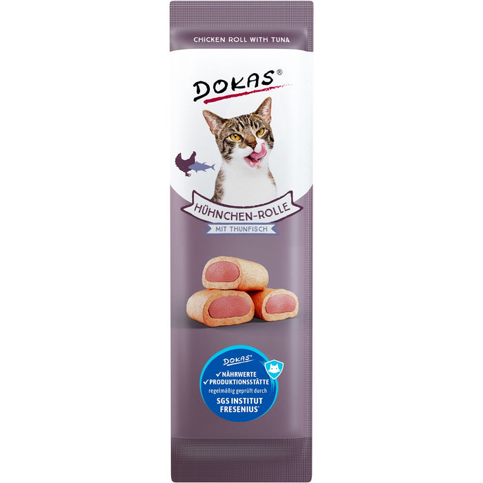 Dokas Cat Snack Hühnchen-Rolle 10g (32 Stück)