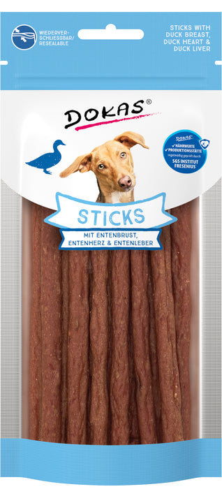 Dokas Dog Sticks mit Entenbrust, Herz 12x60g