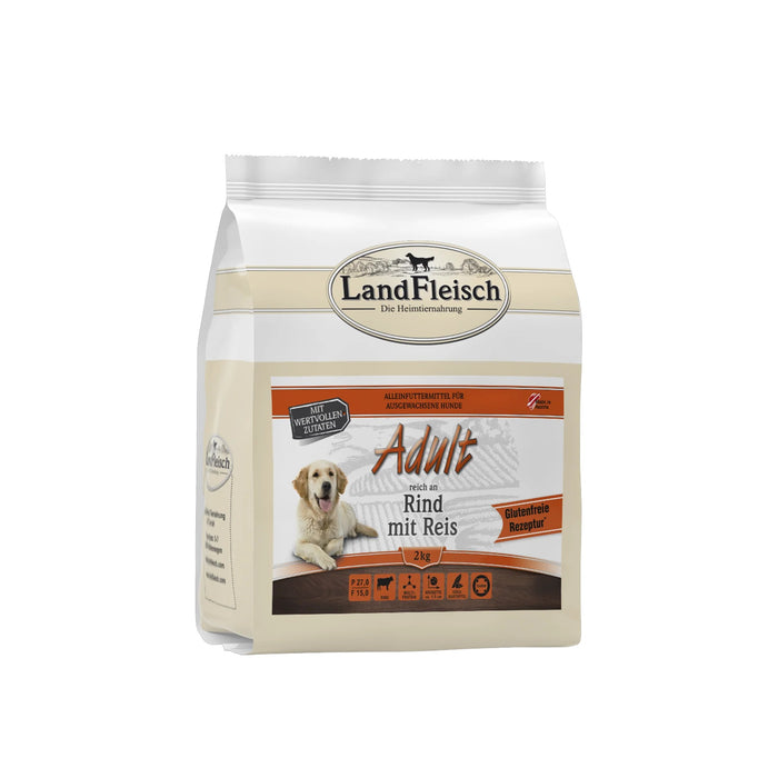 LandFleisch Dog Trocken Adult Rind mit Reis