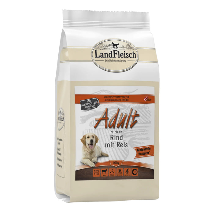 LandFleisch Dog Trocken Adult Rind mit Reis
