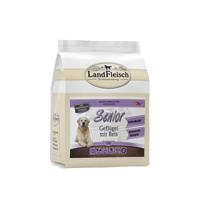 LandFleisch Dog Trocken Senior Geflügel mit Reis