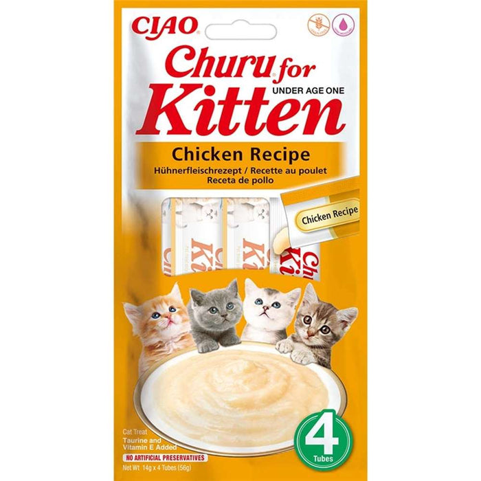 Inaba Cat Churu for Kitten 4x14g