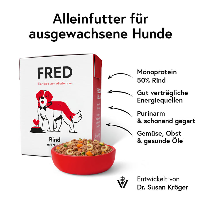 Rind mit Nudeln