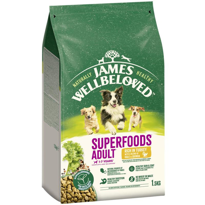 James Wellbeloved Dog Superfoods Truthahn mit einer Mischung aus Grünkohl & Quinoa
