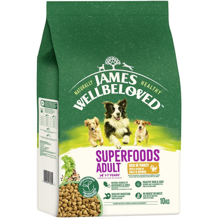 James Wellbeloved Dog Superfoods Truthahn mit einer Mischung aus Grünkohl & Quinoa