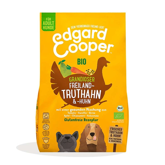 Edgard & Cooper Dog Adult Trockenfutter BIO Truthahn & Huhn