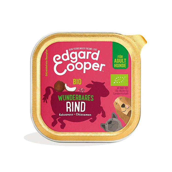 Edgard & Cooper Dog Adult Schale BIO Rind 17x100g