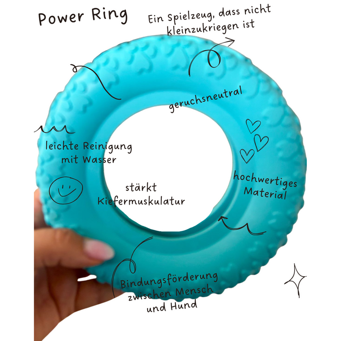 Riolino Robuster Hundespielzeug-Kauring für starke Kauer