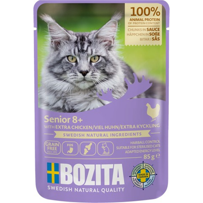Bozita Cat - Senior 8+ Häppchen in Sauce 12x85g.
