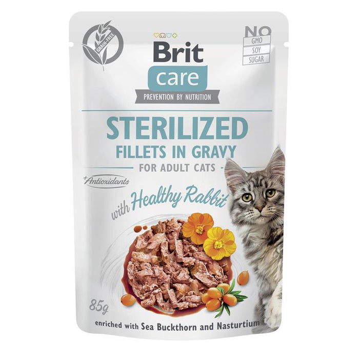 Brit Care Cat  Fillets in Jelly Sterilized 24x85g.