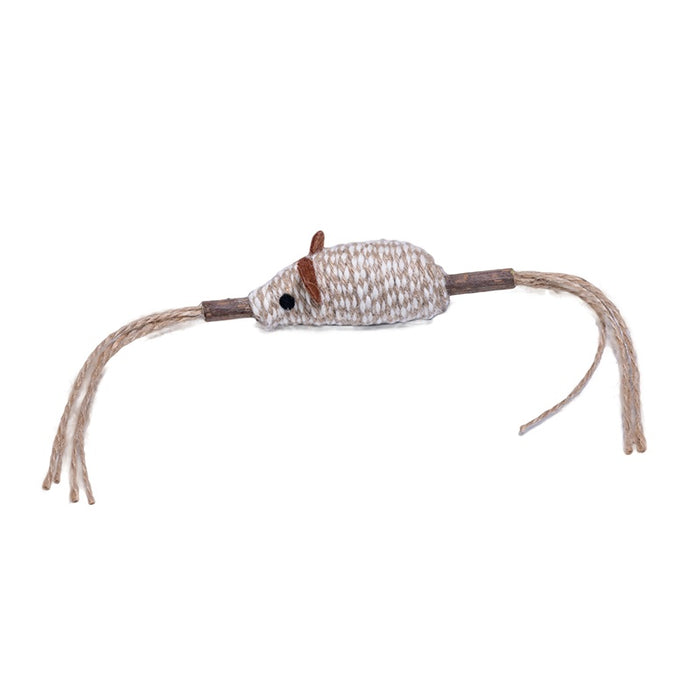 Quapas Cat Toy Mouse witth Feathers