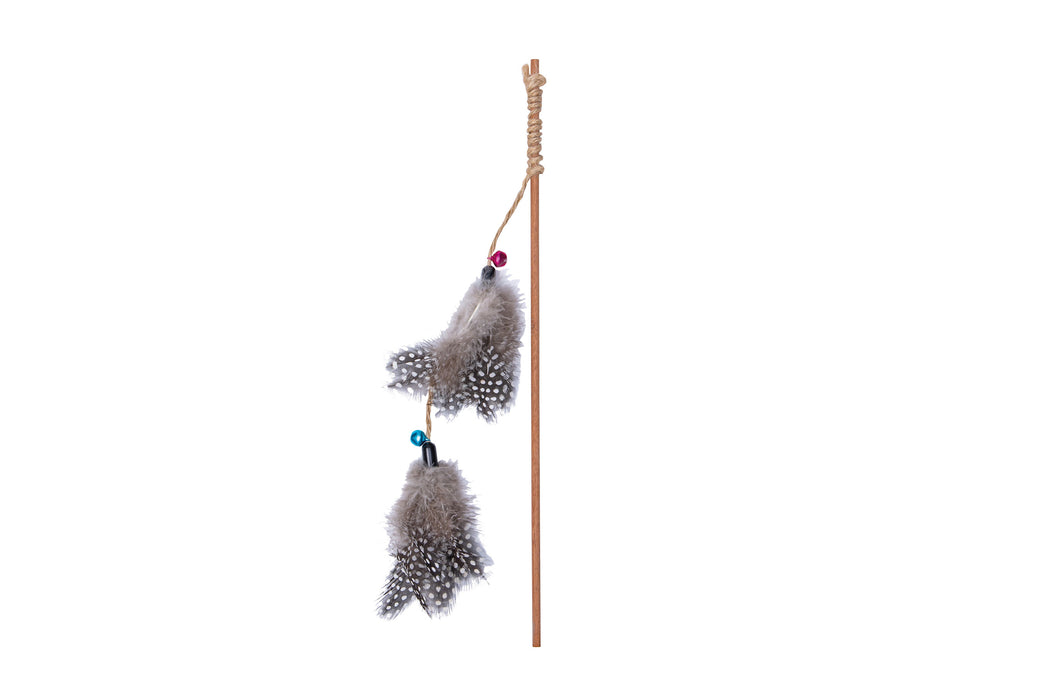Quapas Cat Toy Fishing Rod Feather Double