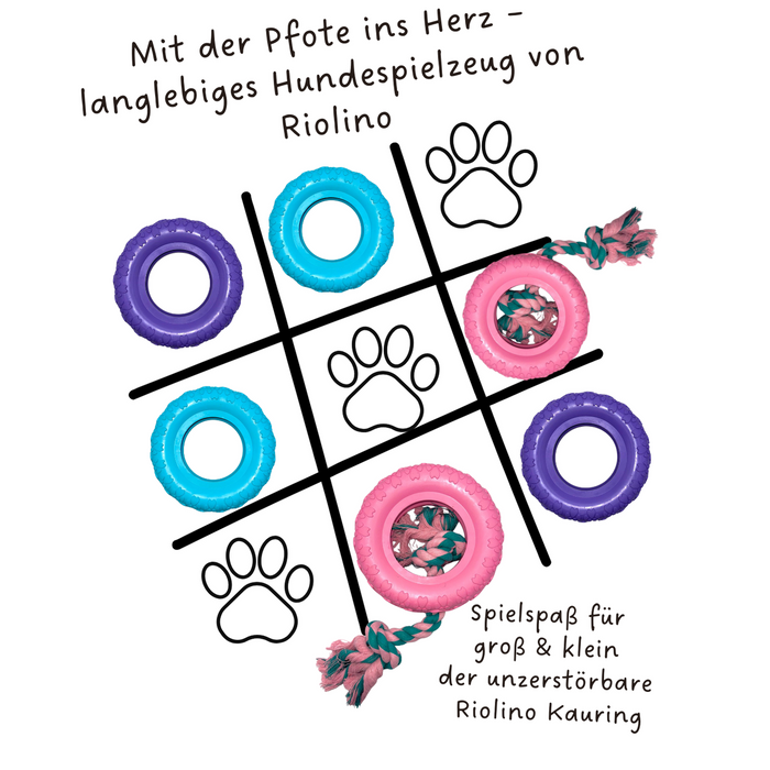 Riolino Robuster Hundespielzeug-Kauring für starke Kauer