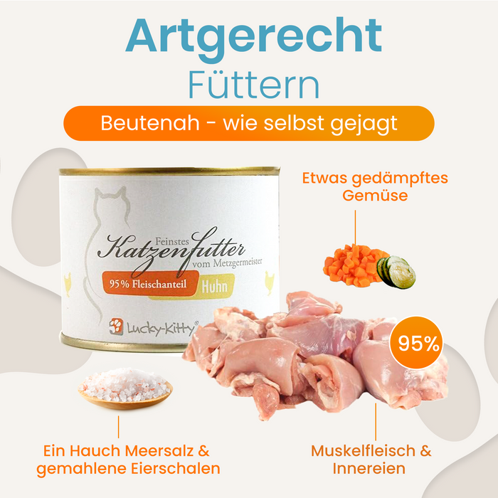 Katzenfutter Probierset (3x200g) + Filet-Creme