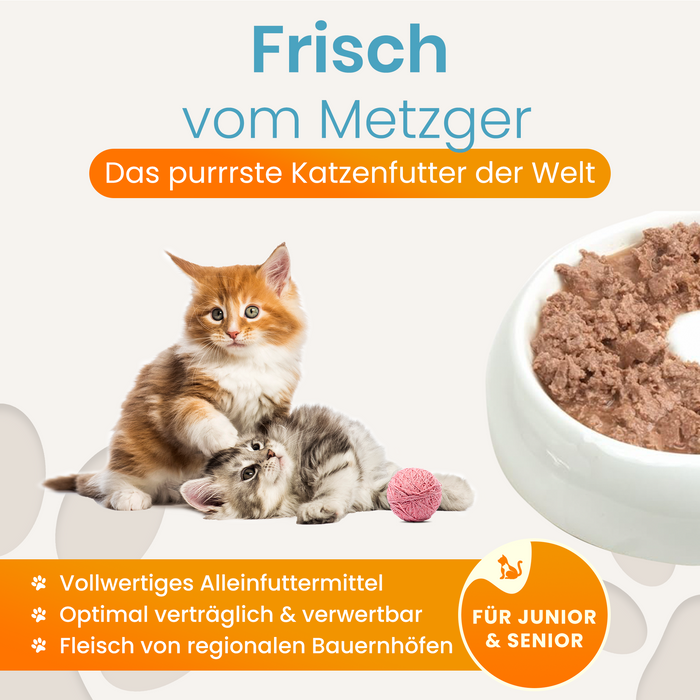 Katzenfutter Probierset (3x200g) + Filet-Creme