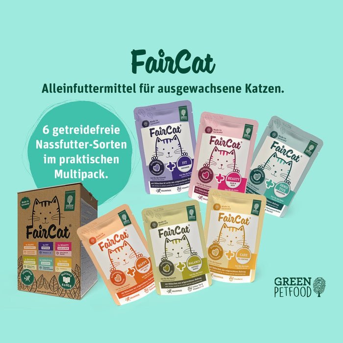 Green Petfood, Katze, Fair Cat Multi Pack 6x85g